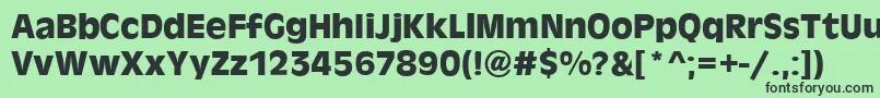 Шрифт AntigoneBold – чёрные шрифты на зелёном фоне