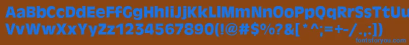 AntigoneBold Font – Blue Fonts on Brown Background