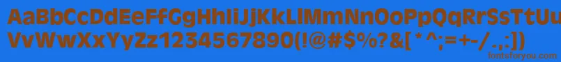 AntigoneBold Font – Brown Fonts on Blue Background