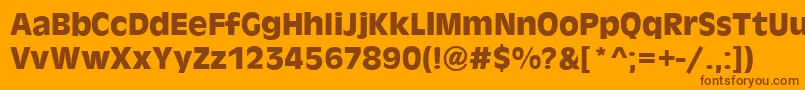 AntigoneBold Font – Brown Fonts on Orange Background