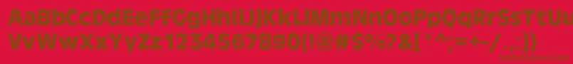 AntigoneBold-Schriftart – Braune Schriften auf rotem Hintergrund