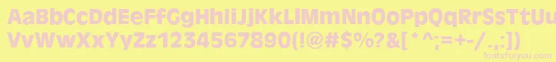 AntigoneBold Font – Pink Fonts on Yellow Background