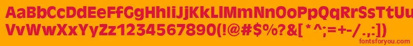 AntigoneBold Font – Red Fonts on Orange Background