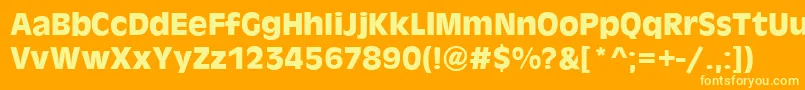 AntigoneBold Font – Yellow Fonts on Orange Background