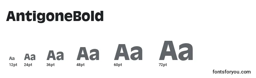 AntigoneBold Font Sizes