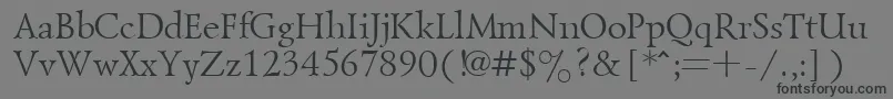 GoudyoldRegular-Schriftart – Schwarze Schriften auf grauem Hintergrund