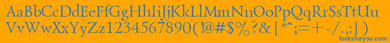 GoudyoldRegular Font – Blue Fonts on Orange Background