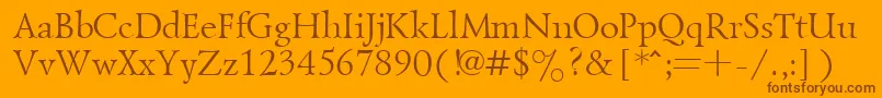 GoudyoldRegular Font – Brown Fonts on Orange Background