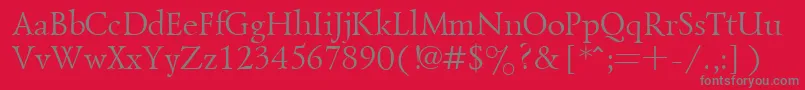 GoudyoldRegular Font – Gray Fonts on Red Background