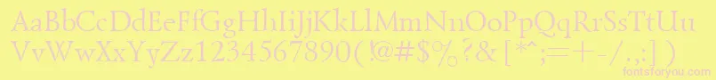 GoudyoldRegular Font – Pink Fonts on Yellow Background