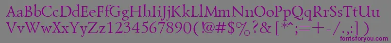 GoudyoldRegular Font – Purple Fonts on Gray Background