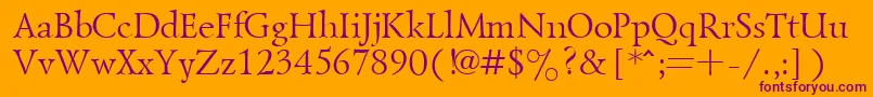 GoudyoldRegular Font – Purple Fonts on Orange Background