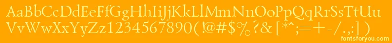 GoudyoldRegular Font – Yellow Fonts on Orange Background