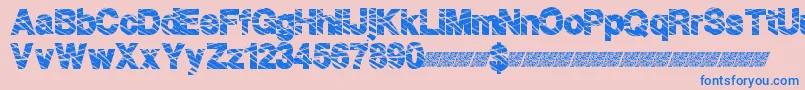 Highfence Font – Blue Fonts on Pink Background