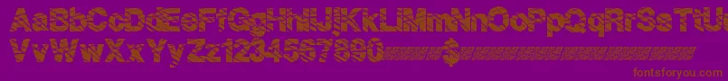 Highfence Font – Brown Fonts on Purple Background