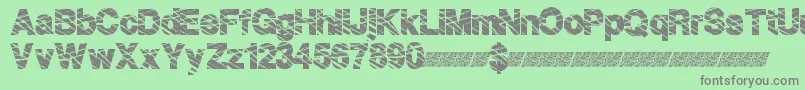 Highfence Font – Gray Fonts on Green Background