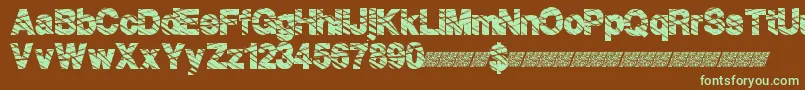 Highfence Font – Green Fonts on Brown Background