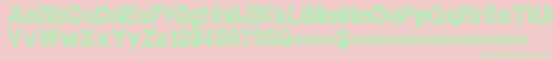 Highfence Font – Green Fonts on Pink Background