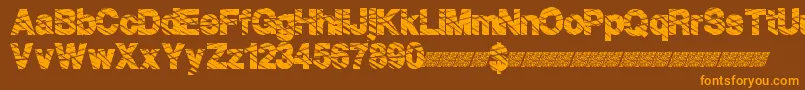 Highfence Font – Orange Fonts on Brown Background