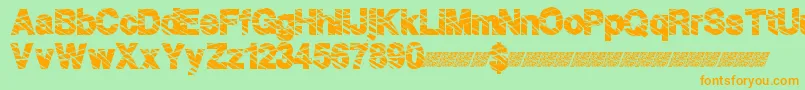 Highfence Font – Orange Fonts on Green Background