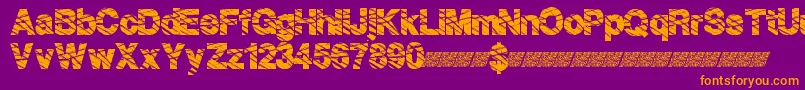 Highfence Font – Orange Fonts on Purple Background