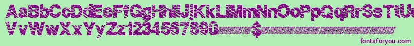 Highfence Font – Purple Fonts on Green Background