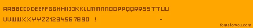 Orphan Font – Brown Fonts on Orange Background