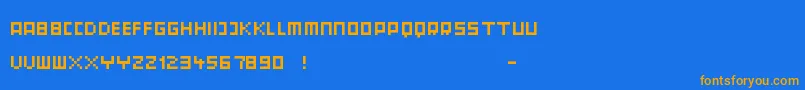 Orphan Font – Orange Fonts on Blue Background