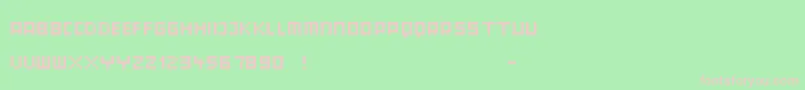 Orphan-Schriftart – Rosa Schriften auf grünem Hintergrund