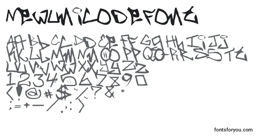Schriftart Newunicodefont – Alphabet, Zahlen, spezielle Symbole