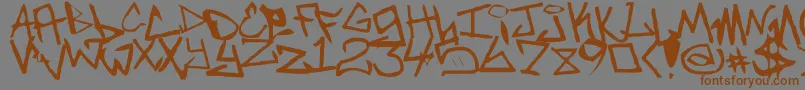 Newunicodefont Font – Brown Fonts on Gray Background