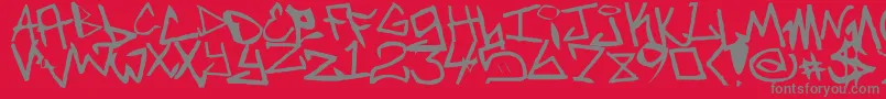 Newunicodefont Font – Gray Fonts on Red Background