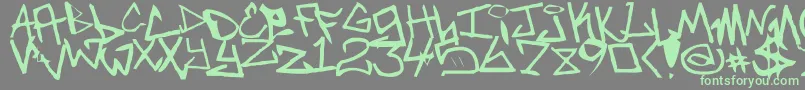 Newunicodefont-fontti – vihreät fontit harmaalla taustalla