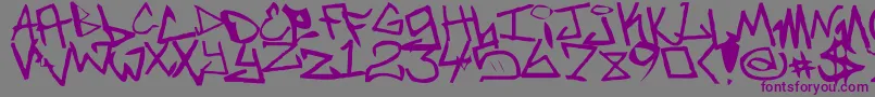Newunicodefont-Schriftart – Violette Schriften auf grauem Hintergrund