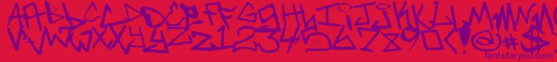 Newunicodefont Font – Purple Fonts on Red Background