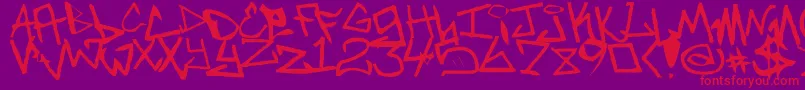 Newunicodefont Font – Red Fonts on Purple Background