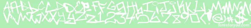 Newunicodefont Font – White Fonts on Green Background