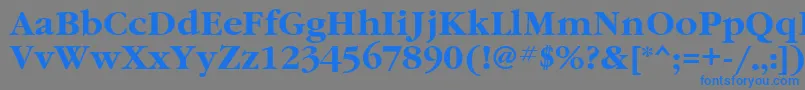 GaramondattBold Font – Blue Fonts on Gray Background