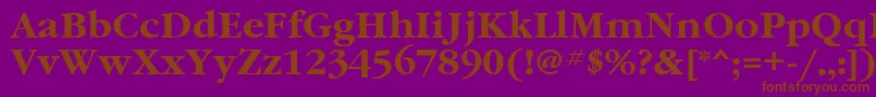 GaramondattBold Font – Brown Fonts on Purple Background