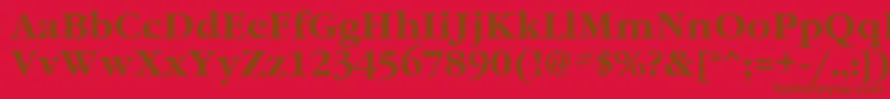 GaramondattBold Font – Brown Fonts on Red Background