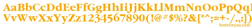 GaramondattBold-Schriftart – Orangefarbene Schriften auf weißem Hintergrund