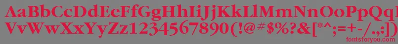 GaramondattBold Font – Red Fonts on Gray Background