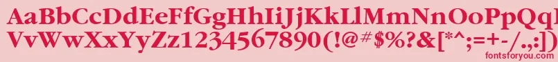 GaramondattBold Font – Red Fonts on Pink Background