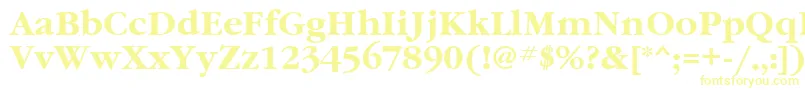 GaramondattBold-fontti – keltaiset fontit