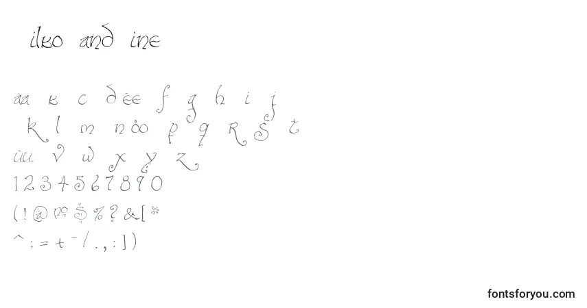 Шрифт BilboHandFine – алфавит, цифры, специальные символы