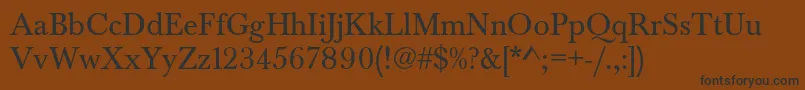 Baskervaldadfstd Font – Black Fonts on Brown Background