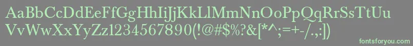 Baskervaldadfstd Font – Green Fonts on Gray Background