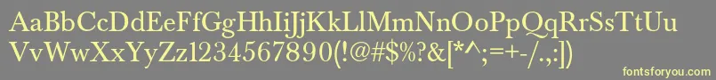 Baskervaldadfstd Font – Yellow Fonts on Gray Background