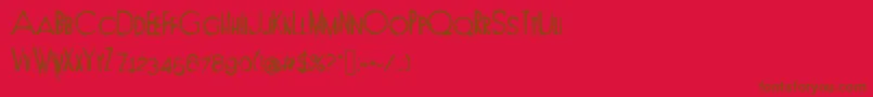 Longleg Font – Brown Fonts on Red Background