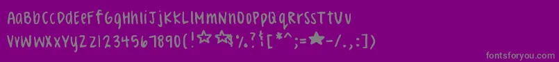 CelesteHand Font – Gray Fonts on Purple Background